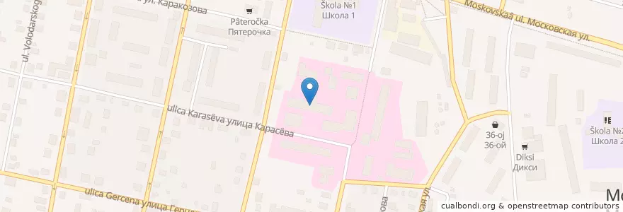 Mapa de ubicacion de Хирургический корпус en Russia, Distretto Federale Centrale, Oblast' Di Mosca, Можайский Городской Округ.