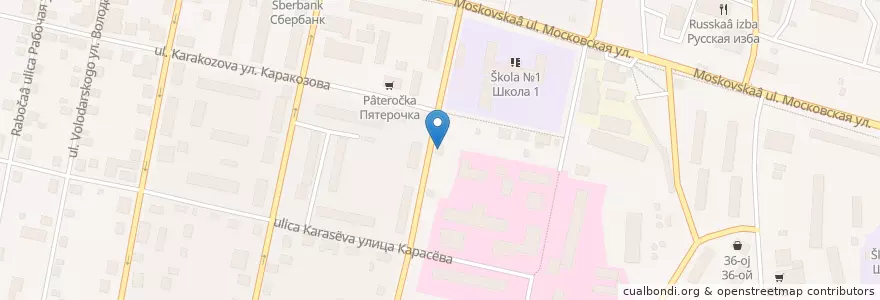 Mapa de ubicacion de Противотуберкулезное отделение en Rusland, Centraal Federaal District, Oblast Moskou, Можайский Городской Округ.