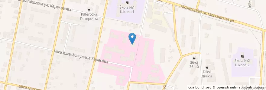 Mapa de ubicacion de Молочная кухня en Rusia, Центральный Федеральный Округ, Московская Область, Можайский Городской Округ.