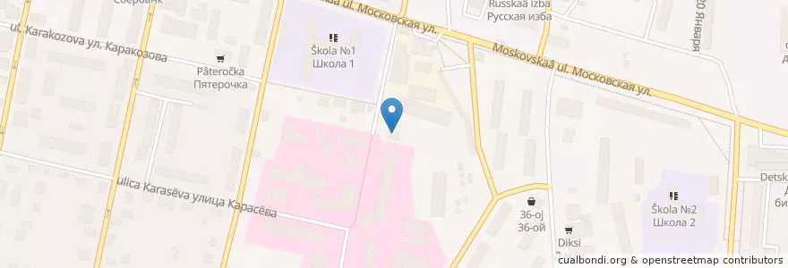 Mapa de ubicacion de Дерматологическое отделение en Rusia, Distrito Federal Central, Óblast De Moscú, Можайский Городской Округ.