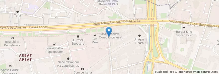 Mapa de ubicacion de Somm en Россия, Центральный Федеральный Округ, Москва, Центральный Административный Округ, Район Арбат.