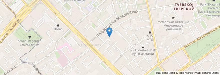 Mapa de ubicacion de Borrachitos en Rusland, Centraal Federaal District, Moskou, Центральный Административный Округ, Тверской Район.