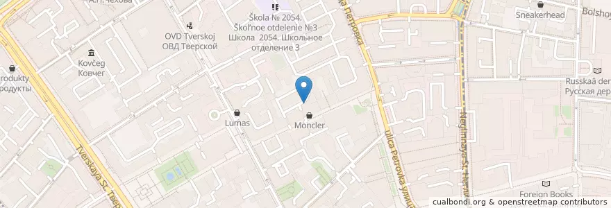 Mapa de ubicacion de Лепим и жарим en Rusia, Distrito Federal Central, Москва, Distrito Administrativo Central, Тверской Район.