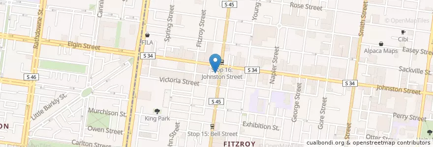 Mapa de ubicacion de Thai Thani en Austrália, Victoria, City Of Yarra.