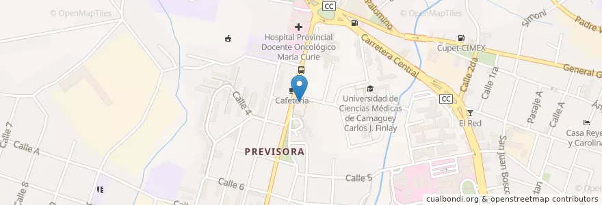 Mapa de ubicacion de Policlínico Previsora "Docente" en Küba, Camagüey, Camagüey, Ciudad De Camagüey.