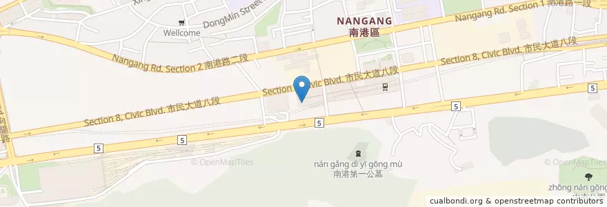 Mapa de ubicacion de 大戸屋 en Taiwan, 新北市, Taipé, 南港區.