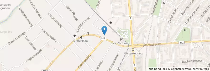 Mapa de ubicacion de Markus Künzli en Suiza, Basilea-Ciudad, Basilea.