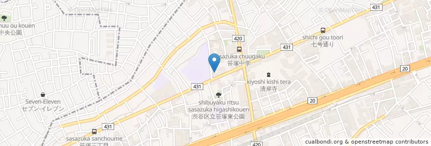 Mapa de ubicacion de BHARAT en اليابان, 東京都, 渋谷区.