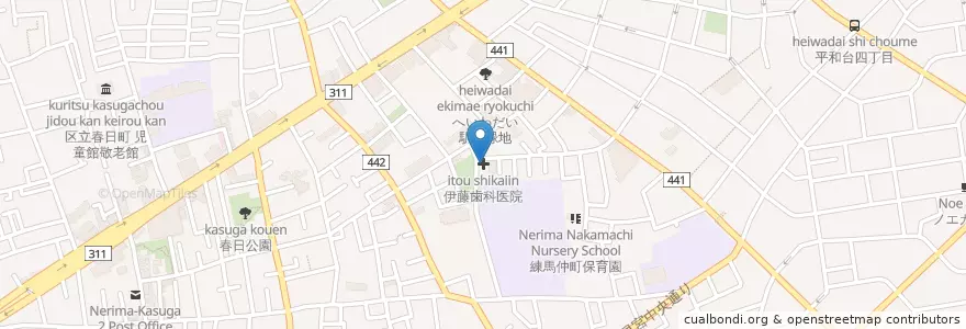 Mapa de ubicacion de 伊藤歯科医院 en Japan, 東京都, 練馬区.