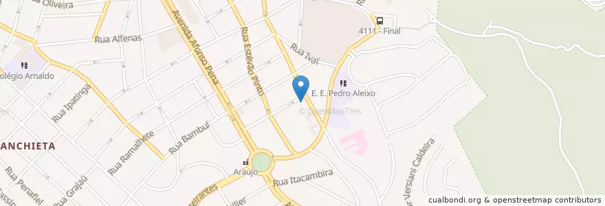 Mapa de ubicacion de Escola da Serra en ブラジル, 南東部地域, ミナス ジェライス, Região Geográfica Intermediária De Belo Horizonte, Região Metropolitana De Belo Horizonte, Microrregião Belo Horizonte, ベロオリゾンテ.