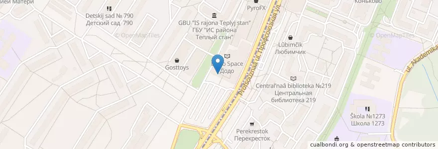 Mapa de ubicacion de Comme a Paris en Rusia, Центральный Федеральный Округ, Москва, Юго-Западный Административный Округ.