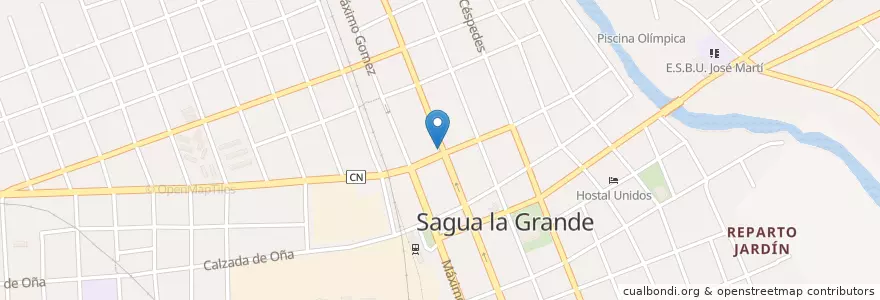 Mapa de ubicacion de Bar en Küba, Villa Clara, Sagua La Grande, Ciudad De Sagua La Grande.