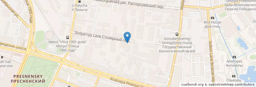 Mapa de ubicacion de Рассвет en Rusia, Distrito Federal Central, Москва, Distrito Administrativo Central, Пресненский Район.