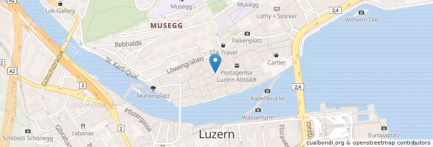 Mapa de ubicacion de Mashida en İsviçre, Luzern, Luzern.