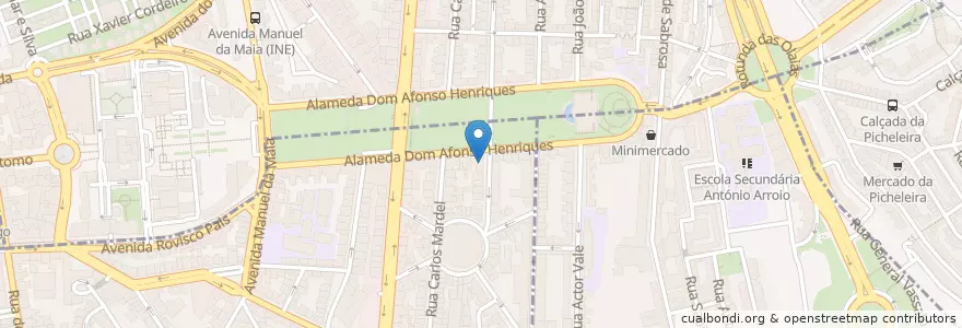 Mapa de ubicacion de Mongolian Café Restaurante en 葡萄牙, Área Metropolitana De Lisboa, Lisboa, Grande Lisboa, 里斯本, Arroios.