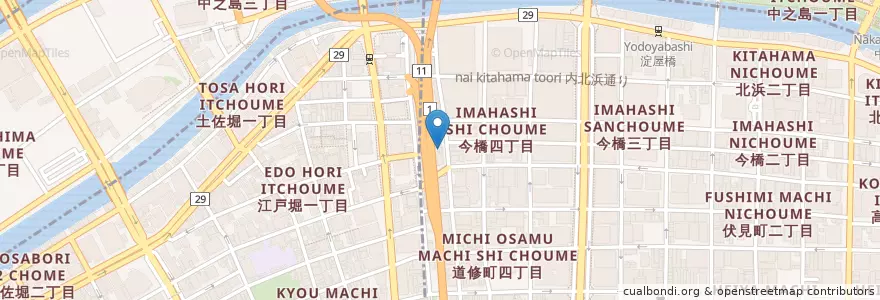 Mapa de ubicacion de nonna en Japão, 大阪府, 大阪市, 中央区, 北区.