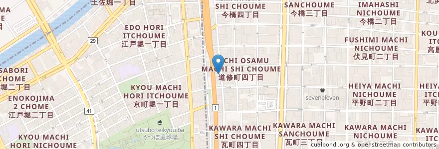 Mapa de ubicacion de CABALLITO DE MAR en Giappone, Prefettura Di Osaka, 大阪市, 中央区.