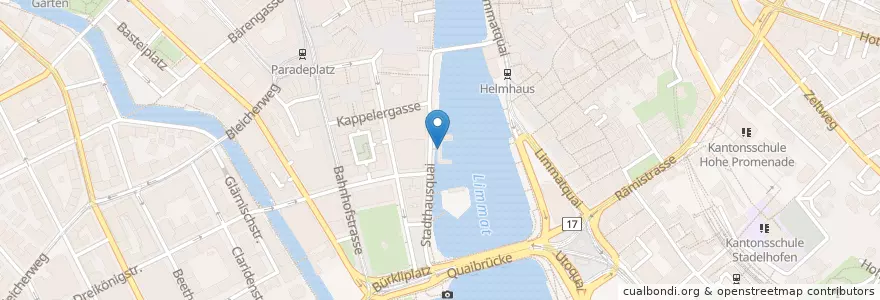 Mapa de ubicacion de Barfussbar en Switzerland, Zurich, District Zurich, Zurich.