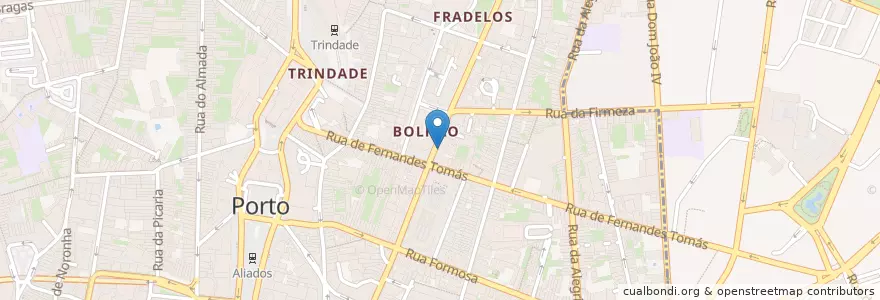 Mapa de ubicacion de Bulha en پرتغال, Norte, Área Metropolitana Do Porto, Porto, Porto, Cedofeita, Santo Ildefonso, Sé, Miragaia, São Nicolau E Vitória.