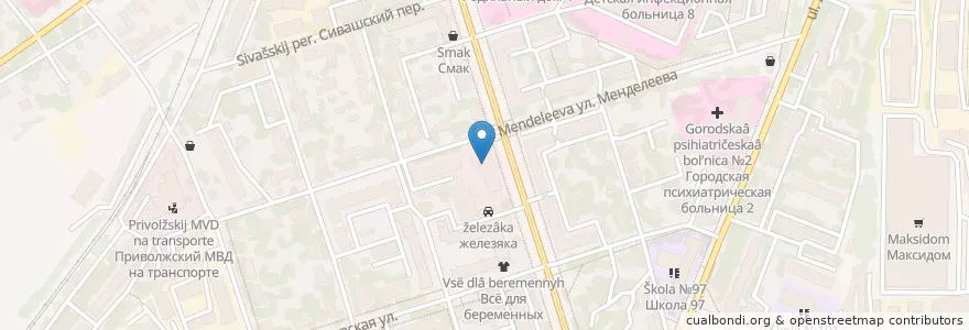 Mapa de ubicacion de Софтиум en ロシア, 沿ヴォルガ連邦管区, ニジニ・ノヴゴロド州, ニジニ・ノヴゴロド管区.