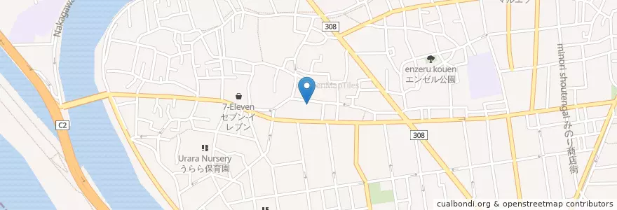 Mapa de ubicacion de 圓成寺 en 일본, 도쿄도, 葛飾区.
