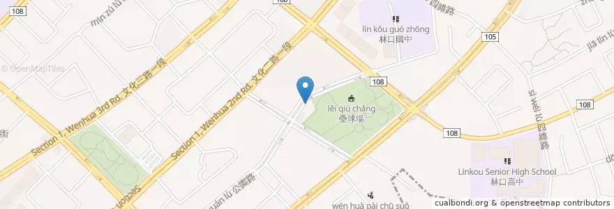 Mapa de ubicacion de 林口社區運動公園(公園路) en 台湾, 新北市, 林口区.