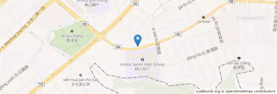 Mapa de ubicacion de 林口高中 en Taiwan, 新北市, 林口區.