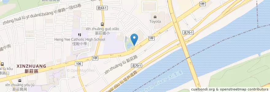 Mapa de ubicacion de 大眾廟 en Tayvan, 新北市, 新莊區.