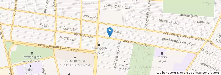 Mapa de ubicacion de مدرسه چمران en Иран, Тегеран, شهرستان تهران, Тегеран, بخش مرکزی شهرستان تهران.