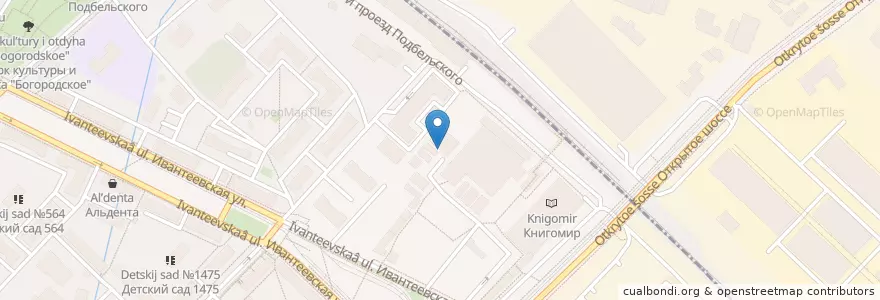 Mapa de ubicacion de Юнистрим en 러시아, Центральный Федеральный Округ, Москва, Восточный Административный Округ, Район Метрогородок.