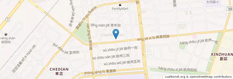 Mapa de ubicacion de 永豐商業銀行 en Taiwan, 臺灣省, 嘉義市, 嘉義縣, 西區.