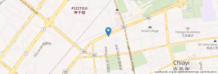 Mapa de ubicacion de 京城商業銀行 en 臺灣, 臺灣省, 嘉義市, 嘉義縣, 西區.