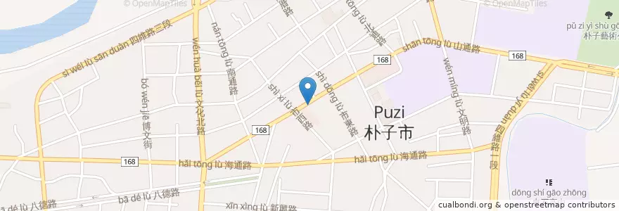 Mapa de ubicacion de 京城商業銀行 en Taïwan, Province De Taïwan, Comté De Chiayi, 朴子市.