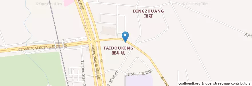 Mapa de ubicacion de 彰化商業銀行 en Taiwan, 臺灣省, 嘉義市, 嘉義縣, 東區.