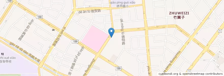 Mapa de ubicacion de 臺灣銀行 en Taiwan, 臺灣省, 嘉義市, 嘉義縣, 西區.