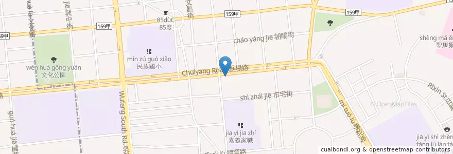 Mapa de ubicacion de 玉山商業銀行 en 臺灣, 臺灣省, 嘉義市, 嘉義縣, 東區.