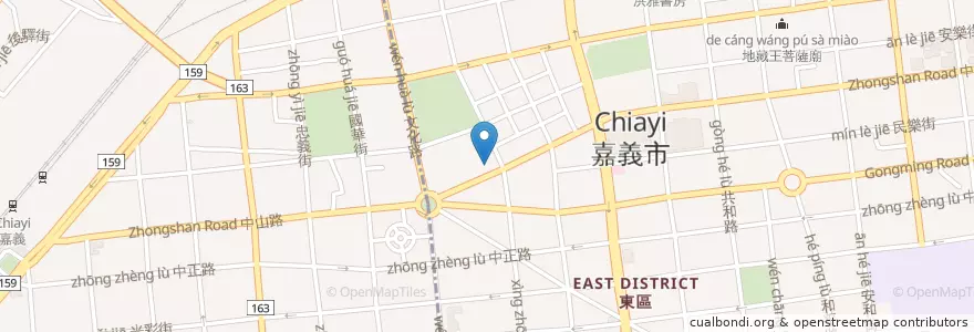 Mapa de ubicacion de 國泰世華商業銀行 en 臺灣, 臺灣省, 嘉義市, 嘉義縣, 東區.