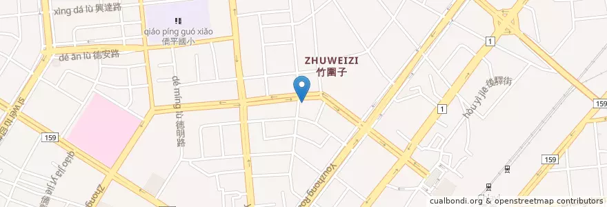 Mapa de ubicacion de 元大商業銀行 en Tayvan, 臺灣省, 嘉義市, 嘉義縣, 西區.