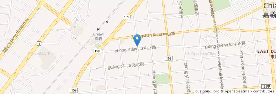 Mapa de ubicacion de 元大商業銀行 en 臺灣, 臺灣省, 嘉義市, 嘉義縣, 西區.
