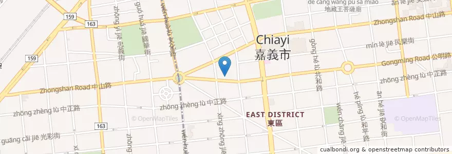 Mapa de ubicacion de 聯邦商業銀行 en Taïwan, Province De Taïwan, Chiayi, Comté De Chiayi, 東區.