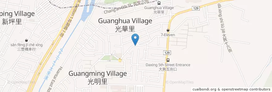 Mapa de ubicacion de 天南宮麵攤 en تايوان, تاي شانغ, 太平區.