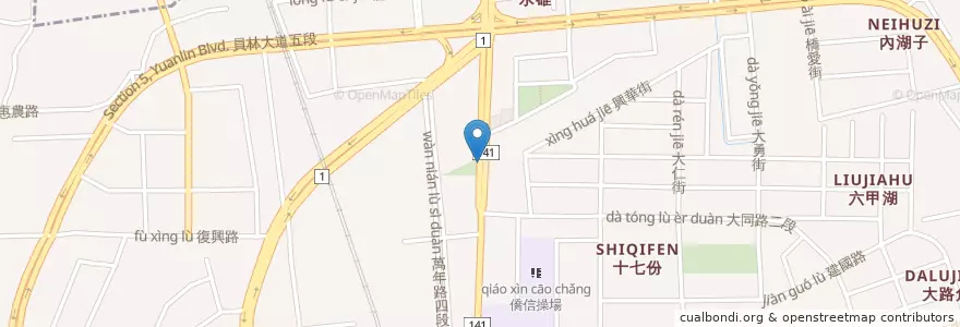 Mapa de ubicacion de San Duo Park en Taiwan, Taiwan Province, Changhua County, Yuanlin City.