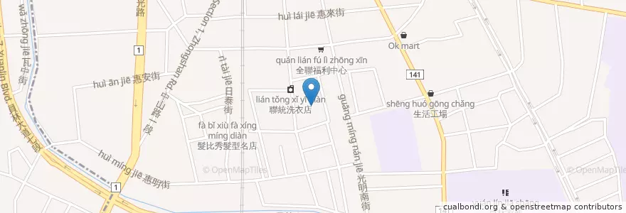 Mapa de ubicacion de 老人文康活動中心 en Taiwan, Provincia Di Taiwan, Contea Di Changhua, 員林市.