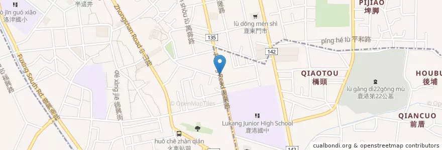 Mapa de ubicacion de 福興第一停車場 en Taiwan, 臺灣省, Changhua, 鹿港鎮.