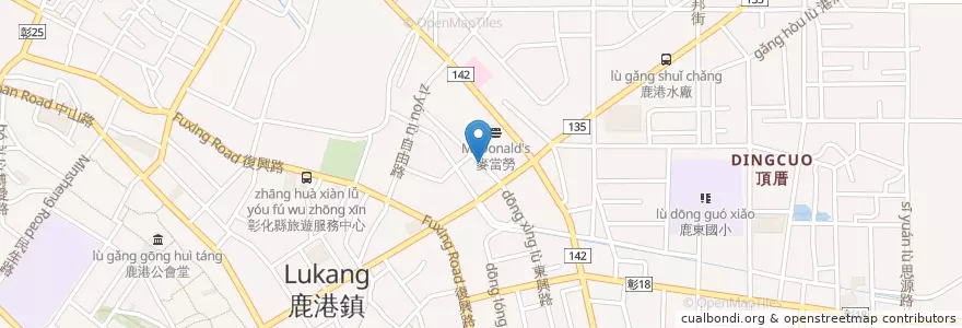 Mapa de ubicacion de 鹿港分局 en Tayvan, 臺灣省, Changhua, 鹿港鎮.