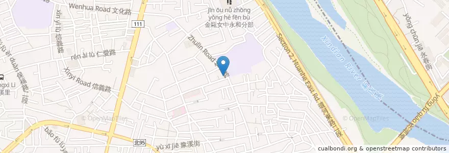 Mapa de ubicacion de 招牌鴨肉飯 en Tayvan, 新北市, 永和區.