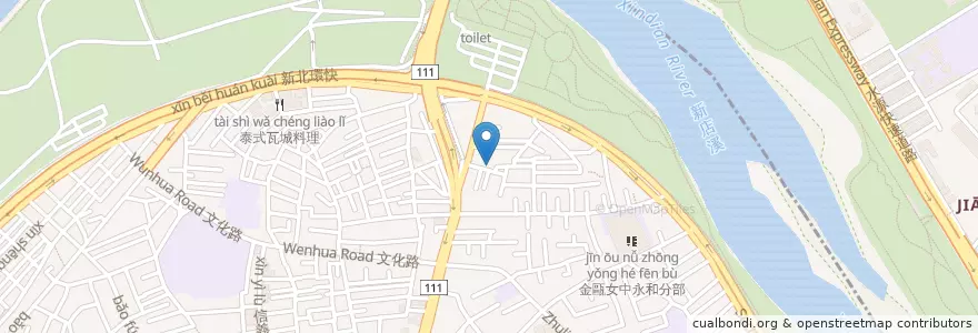 Mapa de ubicacion de 崇玄堂 en Taiwan, New Taipei, Yonghe District.