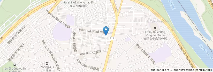 Mapa de ubicacion de The Hammer en Taiwan, New Taipei, Yonghe District.