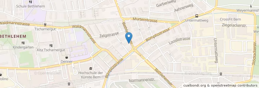 Mapa de ubicacion de West Cafe Bar en Suiza, Berna, Verwaltungsregion Bern-Mittelland, Verwaltungskreis Bern-Mittelland, Bern.