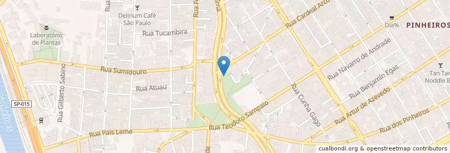 Mapa de ubicacion de Praça Faria Lima en Brasil, Região Sudeste, São Paulo, Região Geográfica Intermediária De São Paulo, Região Metropolitana De São Paulo, Região Imediata De São Paulo, São Paulo.